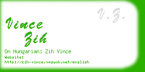 vince zih business card